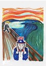 Cartoon: Der Schrei (small) by Skowronek tagged amerika,trump,republikaner,uncle,sam,präsident,usa,wahlen