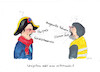 Cartoon: Dialog (small) by Skowronek tagged gelbwesten,frankreich,benzinsteuer,protest,emmanuel,macron,rote,schals,skowronek,cartoon