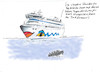 Cartoon: Kreuzfahrtschiff (small) by Skowronek tagged kreuzfahrtschiffe,aida,lohn,ausbeutung