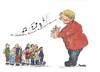 Cartoon: Willkomenskultur (small) by Skowronek tagged flüchtlinge,angela,merkel,asyl