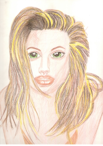 Cartoon: angelina jolie (medium) by paintcolor tagged hollywood,beauty,actres,jolie,angelina