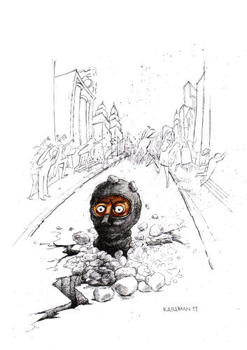 Cartoon: Der Terror (medium) by Mehmet Karaman tagged opfer,anschlag,terror