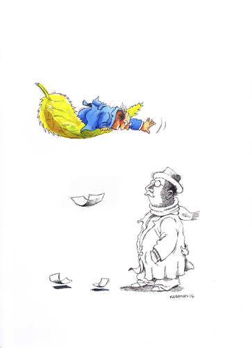 Cartoon: Kreative Hochflüge (medium) by Mehmet Karaman tagged flug,blatt