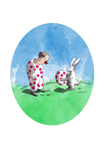 Cartoon: Ostern (medium) by Mehmet Karaman tagged ostern,hase,ei