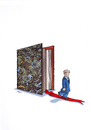 Cartoon: Buch 9 (small) by Mehmet Karaman tagged buch,roter,teppich