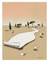 Cartoon: Die Reise (small) by Mehmet Karaman tagged literatur