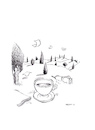 Cartoon: Kaffee  schreiben (small) by Mehmet Karaman tagged kaffee,schreiben,landschaft,literatür