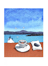 Cartoon: Kaffee Literatür (small) by Mehmet Karaman tagged kaffee,literatür,meer,strand,schreiben