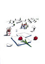 Cartoon: Landschaft (small) by Mehmet Karaman tagged landschaft,tulpe,apfel