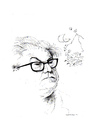 Cartoon: Max Frisch (small) by Mehmet Karaman tagged literatur,portrait,schriftsteller