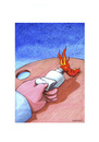 Cartoon: Mit feurigen pinselstrichen (small) by Mehmet Karaman tagged feuer,palette,malen,kunst,hand