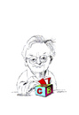 Cartoon: Peter Bichsel (small) by Mehmet Karaman tagged schriftsteller,literatur