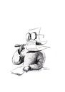 Cartoon: Schriftsteller (small) by Mehmet Karaman tagged schriftsteller