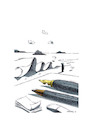 Cartoon: Strand 7 (small) by Mehmet Karaman tagged strand,meer