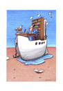 Cartoon: Volle Fahrt voraus. (small) by Mehmet Karaman tagged literatur schriftsteller bücher lesen schiff