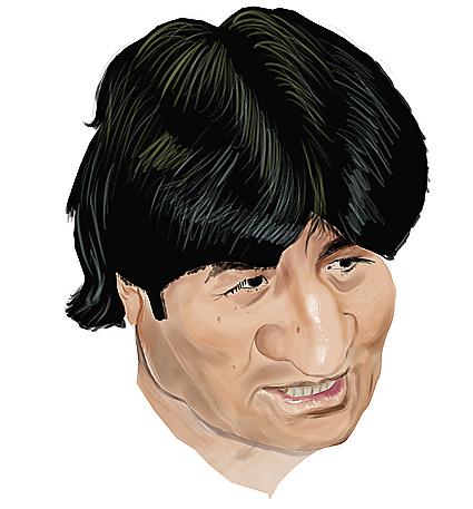 Cartoon: Evo Morales (medium) by Airton Nascimento tagged evo,morales,president,bolivia