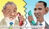 Cartoon: close relationship (small) by Airton Nascimento tagged lula,obama,president