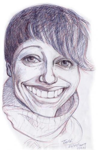Cartoon: CarolinaSketch (medium) by Jesse Ribeiro tagged carolina,woman,portrait,illustration