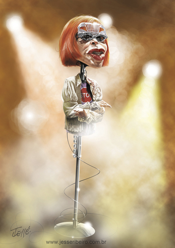 Cartoon: Rita Lee (medium) by Jesse Ribeiro tagged music,comic,cartoon,rock,ritalee,illustration,portrait,pop,show