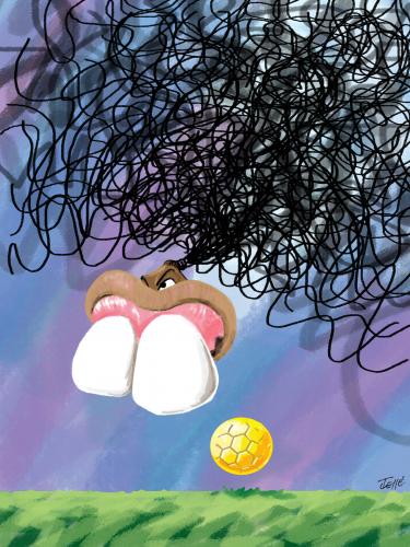 Cartoon: RonaldinhoGaucho (medium) by Jesse Ribeiro tagged football,ronaldinho,sport,caricature,illustration,portrait,art,people
