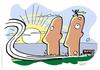 Cartoon: 2011 (small) by Jesse Ribeiro tagged 2011,moai,island,comics,cartoon,plane