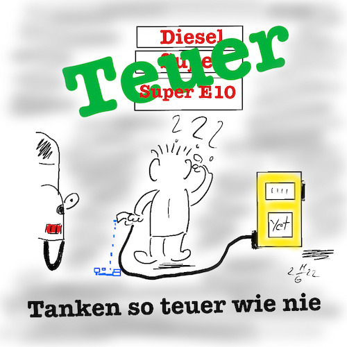 Cartoon: Benzinpreise steigen und steigen (medium) by legriffeur tagged sprit,spritpreise,benzin,benzinpreise,tanken,klima,rohöl,rohölpreise,legriffeur61,diesel,dieselpreise,e10,biosprit,biobenzin,deutschland,steigen