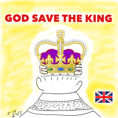 Cartoon: Charles III König des UK (medium) by legriffeur tagged charlesiii,england,greatbritai,krönung,krönungszeremonie,london,westminsterabbey,königshaus,kingoftheunitedkingdom