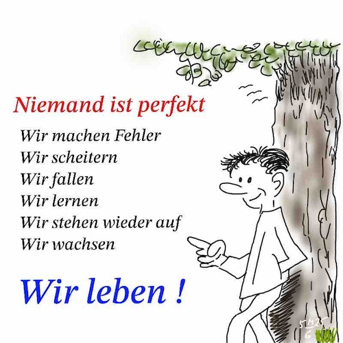 Cartoon: Das Leben (medium) by legriffeur tagged leben,das,perfekt,perfektionismus,fehler,machen