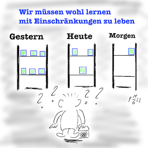 Cartoon: Die fetten Jahre sind vorbei (medium) by legriffeur tagged deutschland,wohlstand,sparen,krise,krisen,cartoon,cartoons,legriffeur61,engpässe,versorgung,lebensmittel,ukrainekonflikt,sparmaßnahmen,umdenken