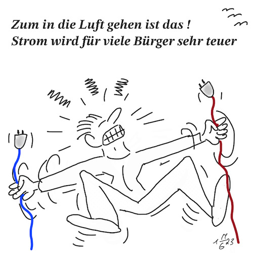 Cartoon: Die Zeche zahlt der Verbraucher (medium) by legriffeur tagged strom,strompreis,verbraucher,haushaltskrise,ampelkoalition,deutschland,stromanbieter