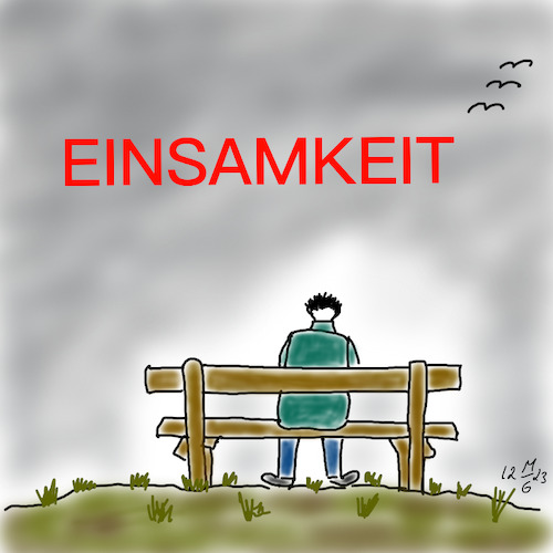 Cartoon: Einsamkeit (medium) by legriffeur tagged einsam,einsamkeit,gesundheit,deutschland,volkskrankheit,volkskrankheiten,psyche,mensch,alleinsein,vereinsamen