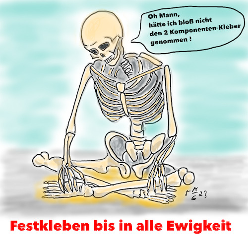 Cartoon: Festgeklebt (medium) by legriffeur tagged klima,klimaaktivisten,umwelt,deutschland,festgeklebt,klimawandel,politik,innenpolitik