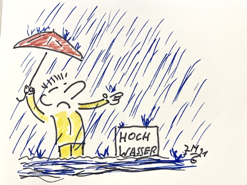 Cartoon: Hochwasser (medium) by legriffeur tagged um,umwetter,klima,klimaschutz,regen,hochwasser,hochwasserschäden,hochwassergefahr,wetter