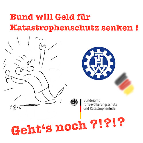 Cartoon: Katastrophenschutz (medium) by legriffeur tagged deutschland,bevölkerung,bevölkerungsschutz,innenpolitik,politikerkatastrophenschutz,thw,bürger,pandemie,waldbrände,flutkatastrophen,feuerwehr,bund,bundesregierung