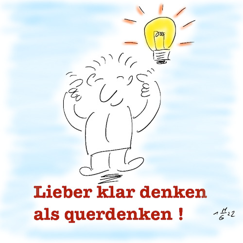 Cartoon: Klar denken (medium) by legriffeur tagged corona,coronavirus,legriffeur61,gesundheit,deutschland,querdenker,epedemie