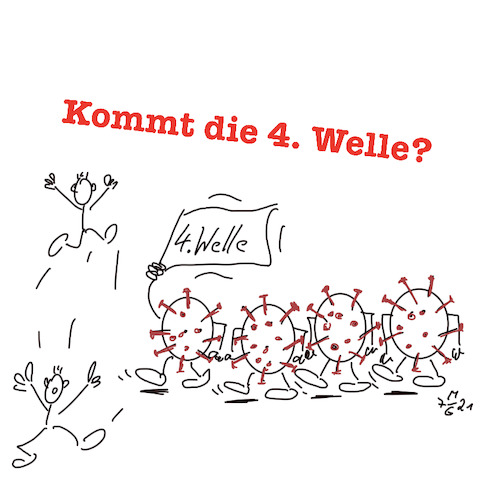 Cartoon: Kommt die 4. Welle? (medium) by legriffeur tagged coronavirus,corona,pandemie,impfen,viertewelle