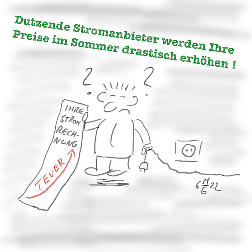 Cartoon: Strompreise steigen drastisch (medium) by legriffeur tagged energie,energiekrise,energiekonzerne,strom,deutschlands,wirtschaft,bürger,kosten,lebenshaltungskosten,wirtschaftsminister,ukrainekonflikt