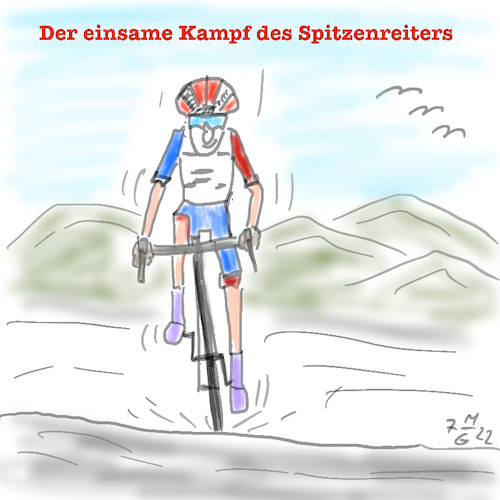 Cartoon: Tour de France (medium) by legriffeur tagged toutdefrance,tourdefrance2022,radfahren,radsport,radrennen,radsportler,cartoon,cartoons,legriffeur61,sport,lafrance,cyclismes