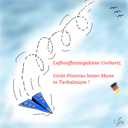 Cartoon: Turbulenzen (medium) by legriffeur tagged bundeswehr,luftwaffe,luftwaffeninspekteur,generäle,verteidigung,verdeitigungsminister,abhörskandal,abhören,russland,putin,deutschland,nato