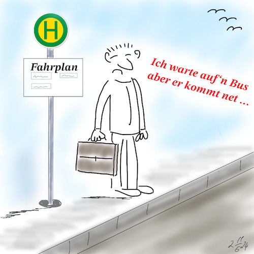 Cartoon: Warnstreik Nahverkehr (medium) by legriffeur tagged streik,warnstreik,nahverkehr,verdi,gewerkschaften,tarife,löhne,deutschland,busse,und,bahnen