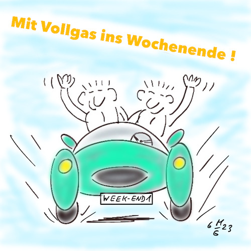 Cartoon: Weekend (medium) by legriffeur tagged freizeit,sommer,sonne,weekend,wochenende,spaß,freizeitspaß,ferien,ferienzeit,urlaub