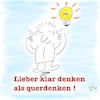 Cartoon: Klar denken (small) by legriffeur tagged corona,coronavirus,legriffeur61,gesundheit,deutschland,querdenker,epedemie