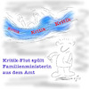 Cartoon: Kritikflut (small) by legriffeur tagged deutschland,legriffeur61,cartoon,cartoons,innenpolitik,familenminsterin,diegrünen,bundesregierung,familienministerin,minister,rücktritt