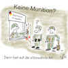 Cartoon: Munitionsmangel (small) by legriffeur tagged bundeswehr,bund,bundesregierung,verteidigung,verteidigungsfähig,verteidigungsministerium,nato,krieg,munitionsmangel