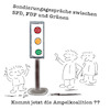 Cartoon: Sondierungsgespräche (small) by legriffeur tagged ampel,ampelkoalitionen,spd,fdp,diegrünen,wahlen,regierung,bundesregierung,neueregierung