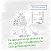 Cartoon: Toilettenpapiermangel (small) by legriffeur tagged toilettenpapier,industrie,papierindustrie,hygiene,hygieneartikel,deutschland,energiekrise,hamsterkäufe,bevölkert,bund,wirtschaft