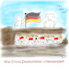 Cartoon: Unterwanderung durch China (small) by legriffeur tagged china,deutschland,wirtschaft,außenministerin,außenpolitik,europa,bund,bundesregierung,unterwanderung,hamburgerhafen,wirtschaftlicheabhängigkeit