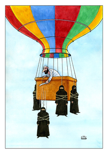 Cartoon: Altitude Flight (medium) by Makhmud Eshonkulov tagged islam
