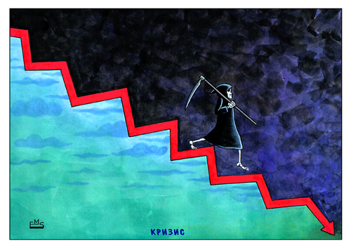 Cartoon: Crisis (medium) by Makhmud Eshonkulov tagged crisis