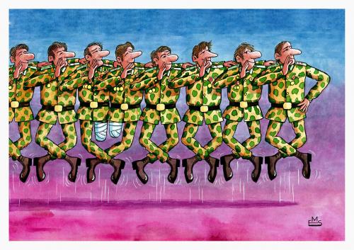 Cartoon: Soldati (medium) by Makhmud Eshonkulov tagged soldati,soldiers,war